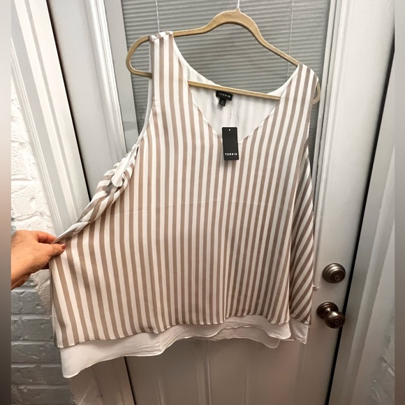 25% off listed price. Never worn tank blouse. Plus size 22-24. Flowing material. - Picture 3 of 3